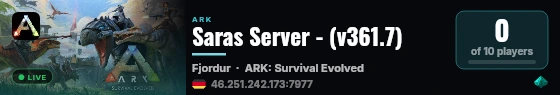 Saras Server - (v361.7) live status badge