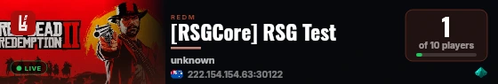 [RSGCore] RSG Test live status badge