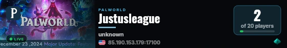 Justusleague live status badge