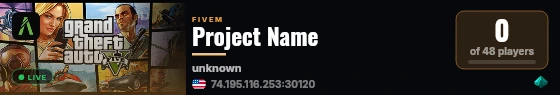 Project Name live status badge