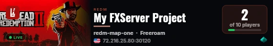 My FXServer Project live status badge
