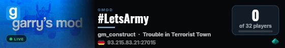 #LetsArmy live status badge