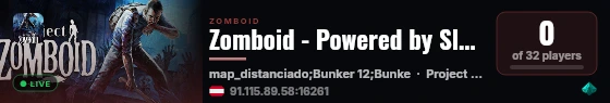Zomboid - Powered by Slave Corp. live status badge