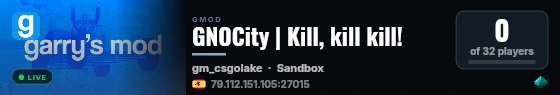 GNOCity | Kill, kill kill! live status badge