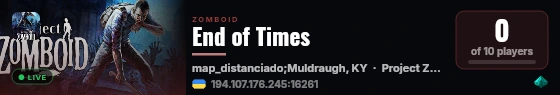 End of Times live status badge