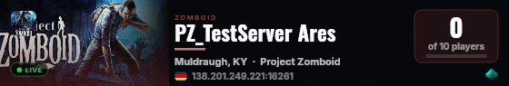 PZ_TestServer Ares live status badge