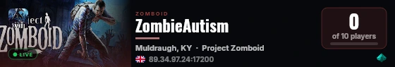 ZombieAutism live status badge
