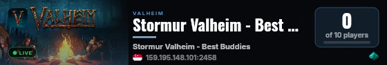 Stormur Valheim - Best Buddies live status badge