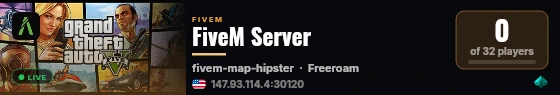 FiveM Server live status badge