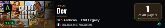 Dev live status badge