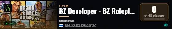 BZ Developer - BZ Roleplay Framework live status badge