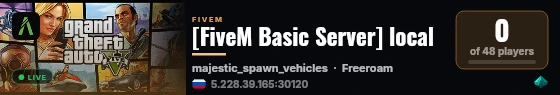 [FiveM Basic Server] local live status badge