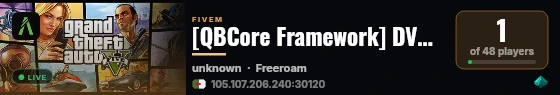 [QBCore Framework] DVX DEV live status badge