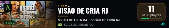 VISÃO DE CRIA RJ live status badge