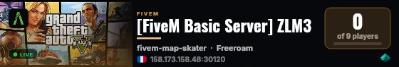 [FiveM Basic Server] ZLM3 live status badge