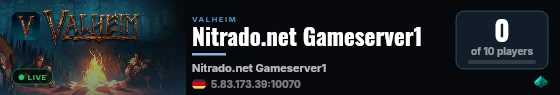 Nitrado.net Gameserver1 live status badge