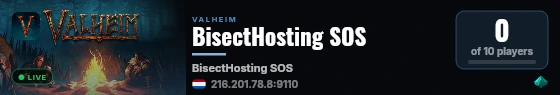 BisectHosting SOS live status badge