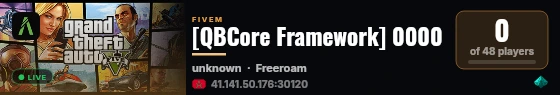 [QBCore Framework] 0000 live status badge