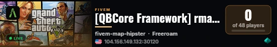 [QBCore Framework] rman-testserver live status badge