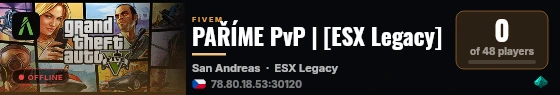 PAŘÍME PvP | [ESX Legacy] live status badge