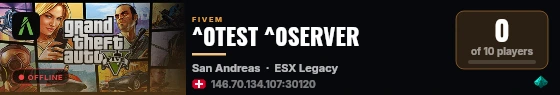 ^0TEST ^0SERVER live status badge
