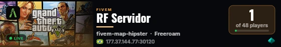 RF Servidor live status badge