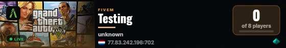 Testing live status badge