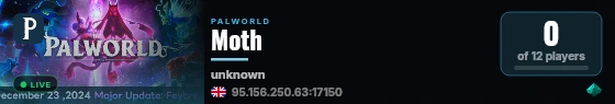 Moth live status badge