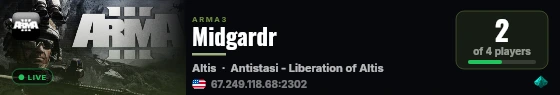 Midgardr live status badge