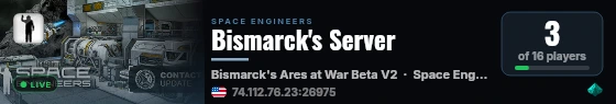Bismarck's Server live status badge