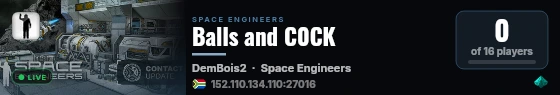 Balls and C0CK live status badge