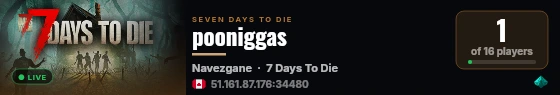 pooniggas live status badge