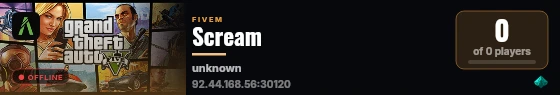 Scream live status badge
