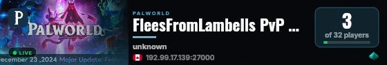 FleesFromLambells PvP & PvE Zones live status badge