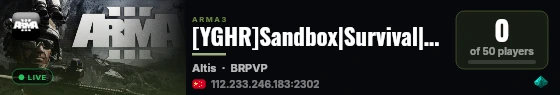 [YGHR]Sandbox|Survival|Building|Vanilla|Non-Profit|Zombies live status badge