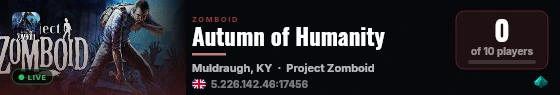 Autumn of Humanity live status badge