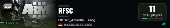 RFSC live status badge