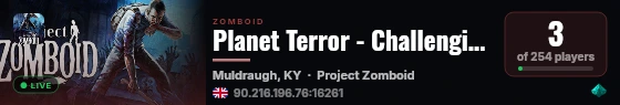 Planet Terror - Challenging OG server - b42 - launched today live status badge