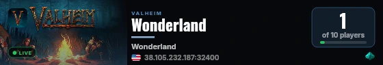 Wonderland live status badge