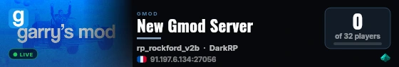 New Gmod Server live status badge