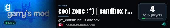 cool zone :^) | sandbox reimagined | my gaming chair is simply live status badge