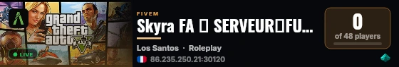 Skyra FA ➔ SERVEUR↭FUN ↭▬▬▬ 💜 live status badge
