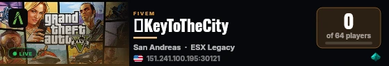 🔑KeyToTheCity  live status badge