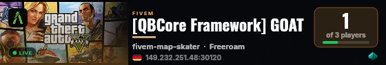 [QBCore Framework] GOAT live status badge