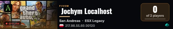  Jochym Localhost live status badge