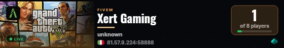 Xert Gaming live status badge