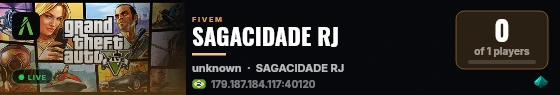 SAGACIDADE RJ live status badge