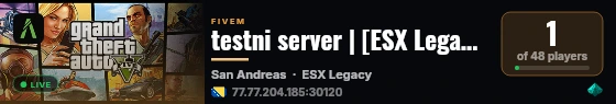 testni server | [ESX Legacy] live status badge