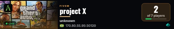 project X live status badge