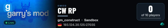 CW RP live status badge